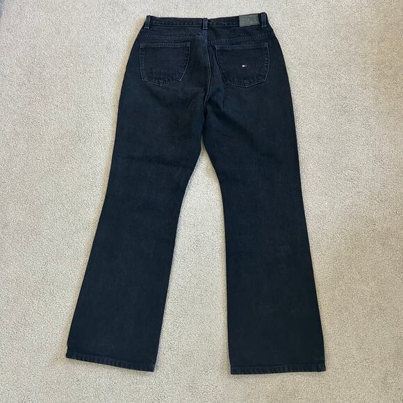 Tommy Hilfiger Women's Black High Waisted Rise Bootcut Jeans Size 30W - Picture 4 of 6